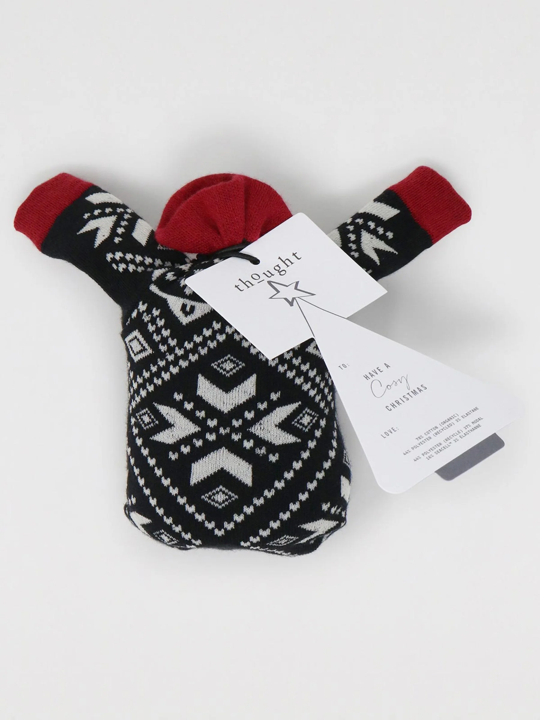 Hector Christmas Jumper Socks In A Bag - Black - Flockneti