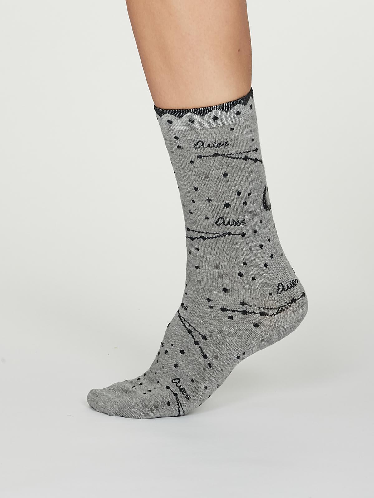 Aries Zodiac Bamboo Organic Cotton Horoscope Star Sign Socks - Flockneti