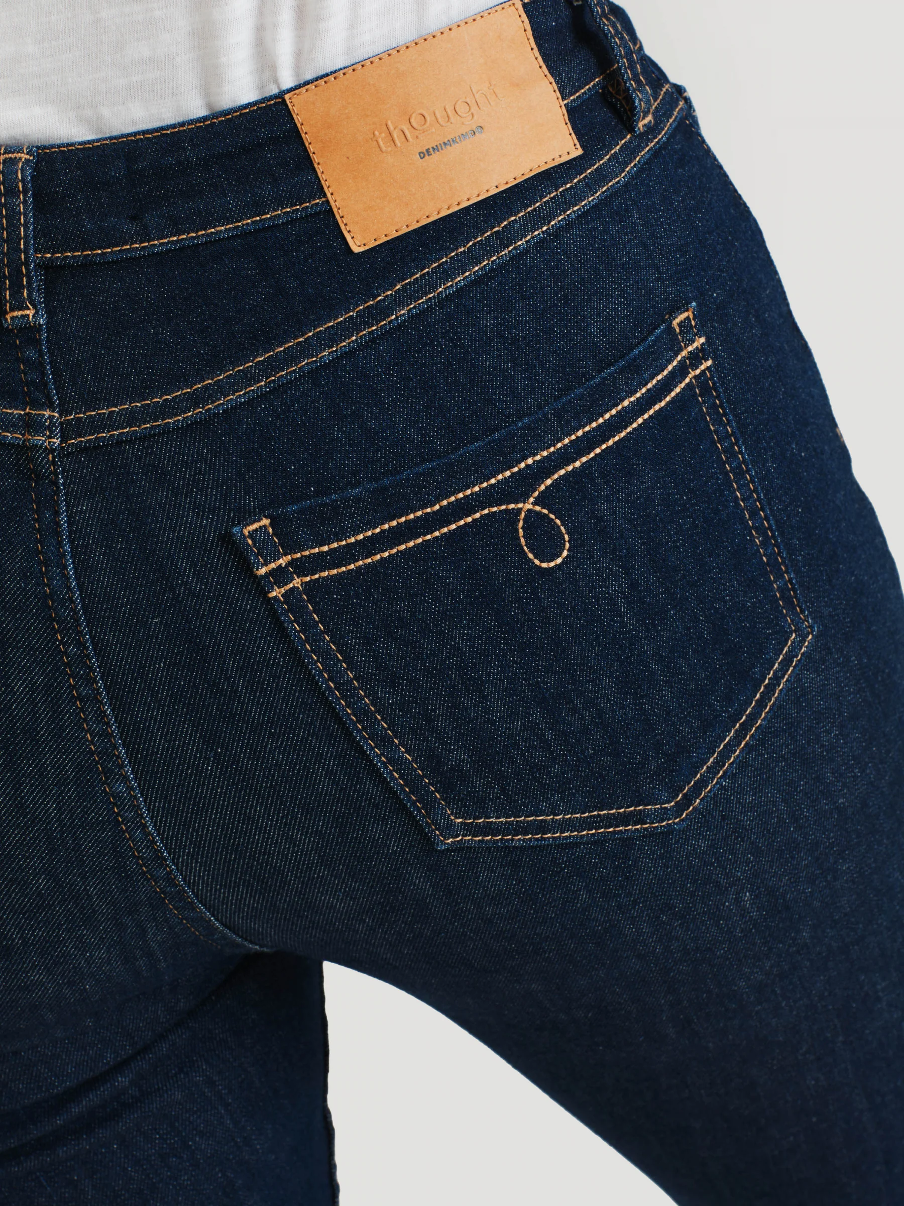 Essential Organic Cotton Skinny Jeans - Dark Indigo Blue - Flockneti