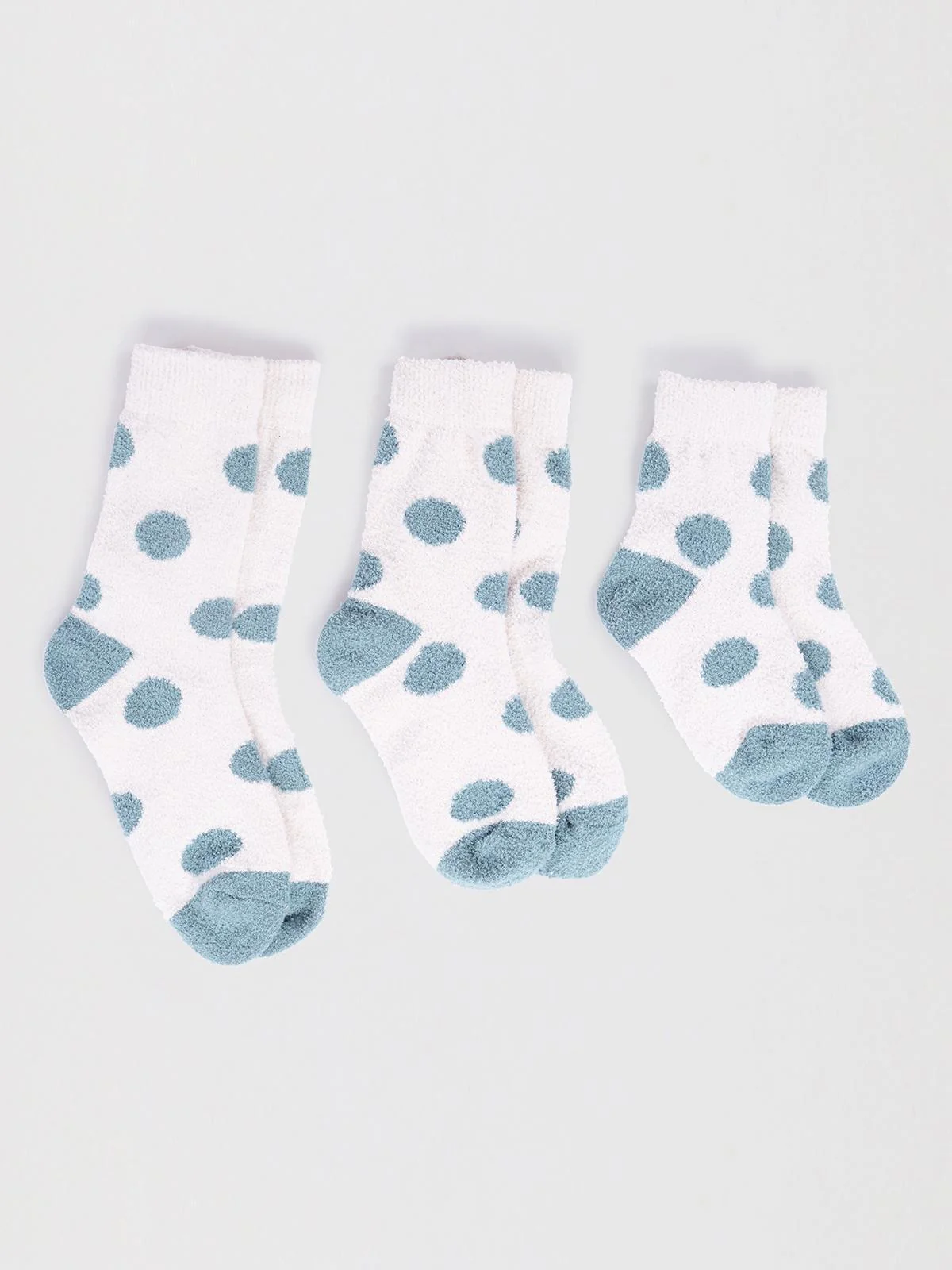 Sammie Kids' Recycled Polyester Stripe Fluffy Sock - Stone White - Flockneti