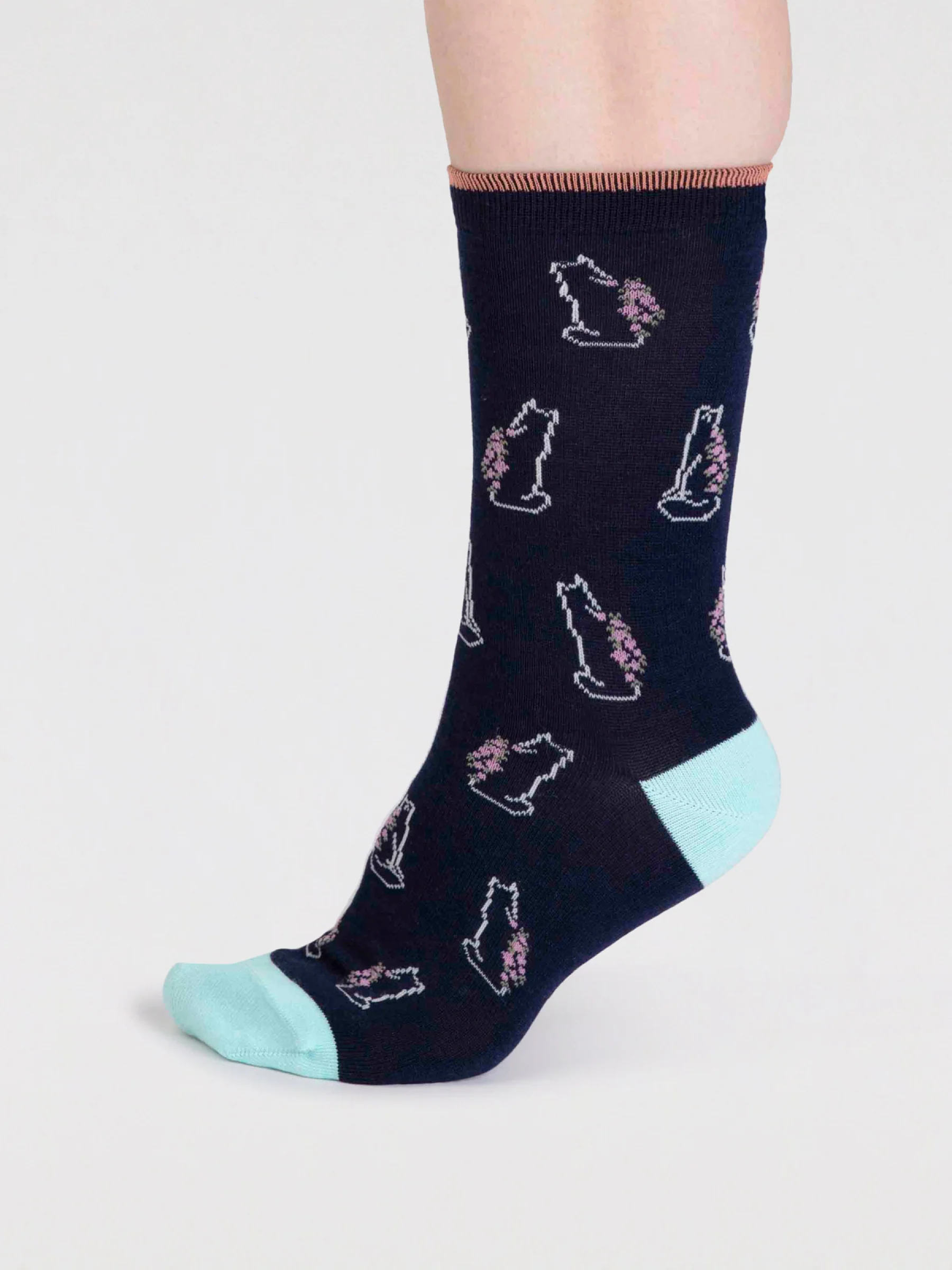Kyrie Women's Bamboo Cats 3 Pack Socks - Multi - Flockneti