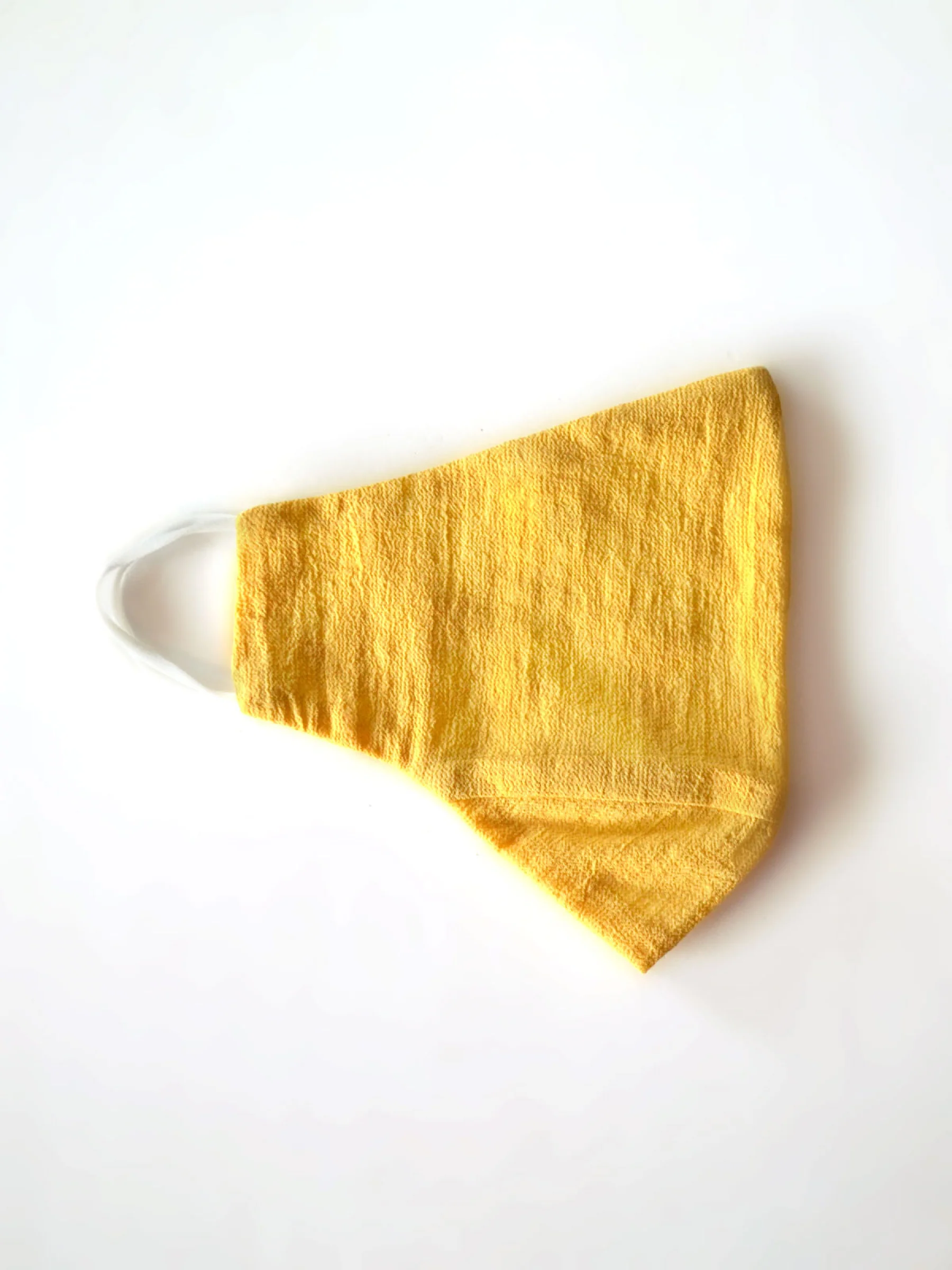 Organic Cotton Printed Face Mask - Mimosa Yellow - Flockneti