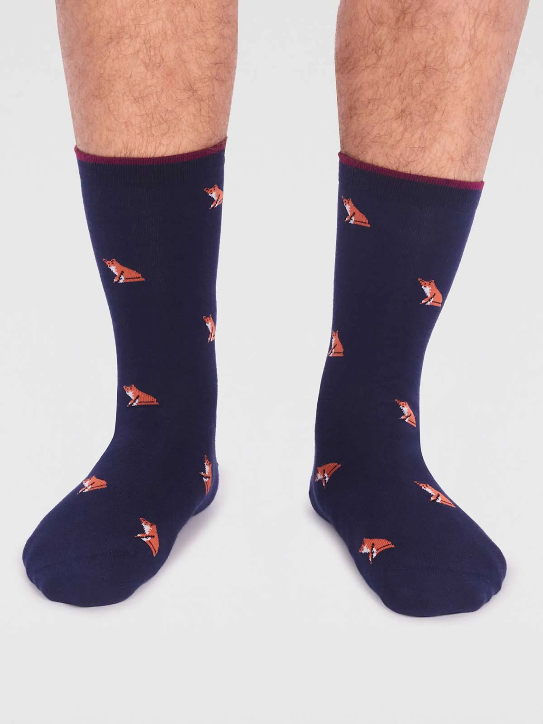 Jamal Organic Cotton Animal Socks - Navy - Flockneti