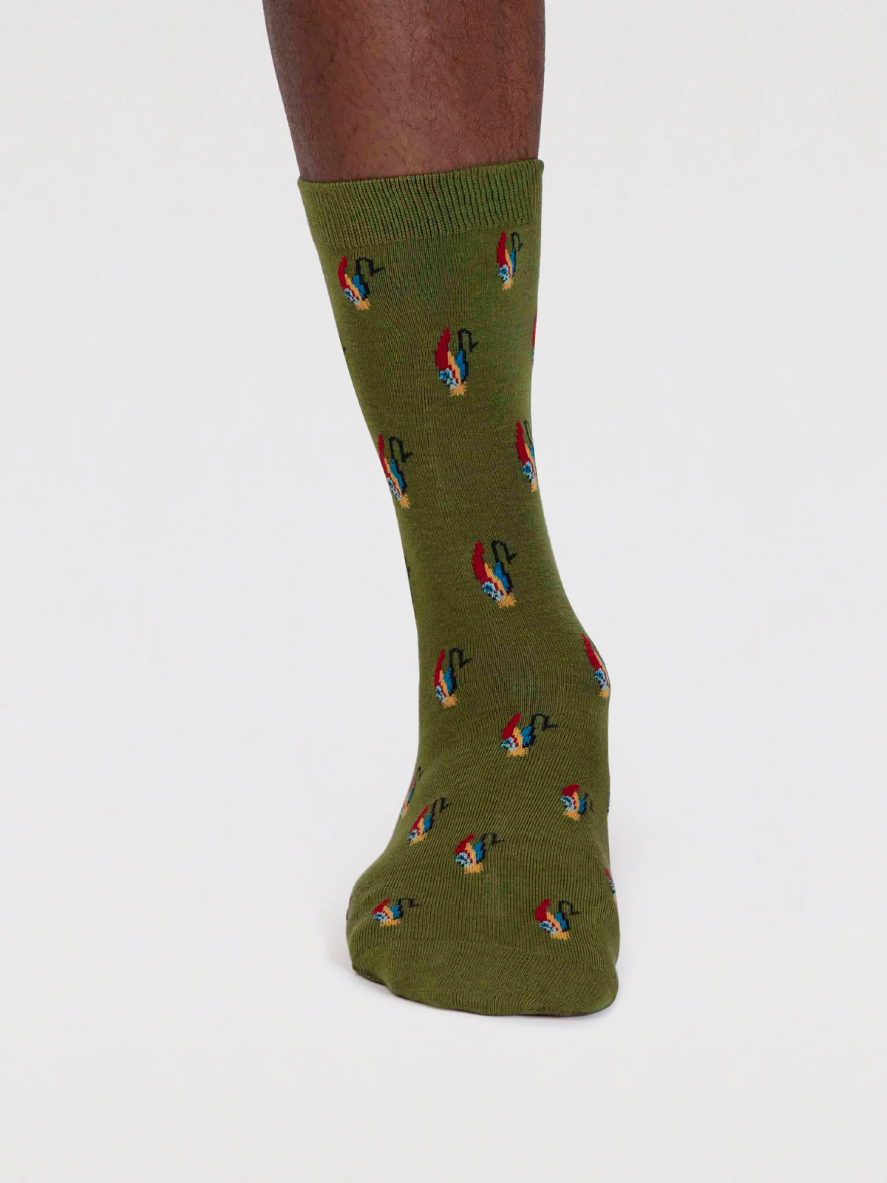 Finley Organic Cotton Fly Fishing Socks - Moss Green - Flockneti