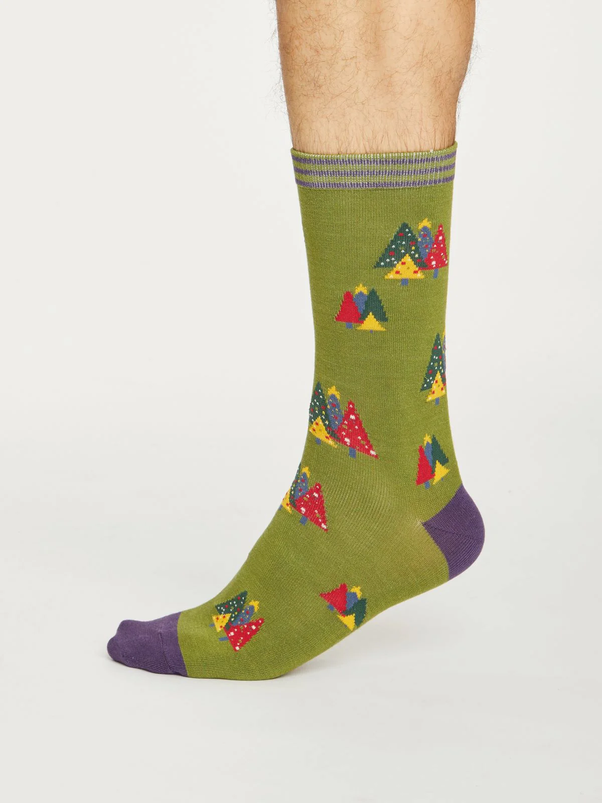 Christmas Tree Socks - Olive - Flockneti
