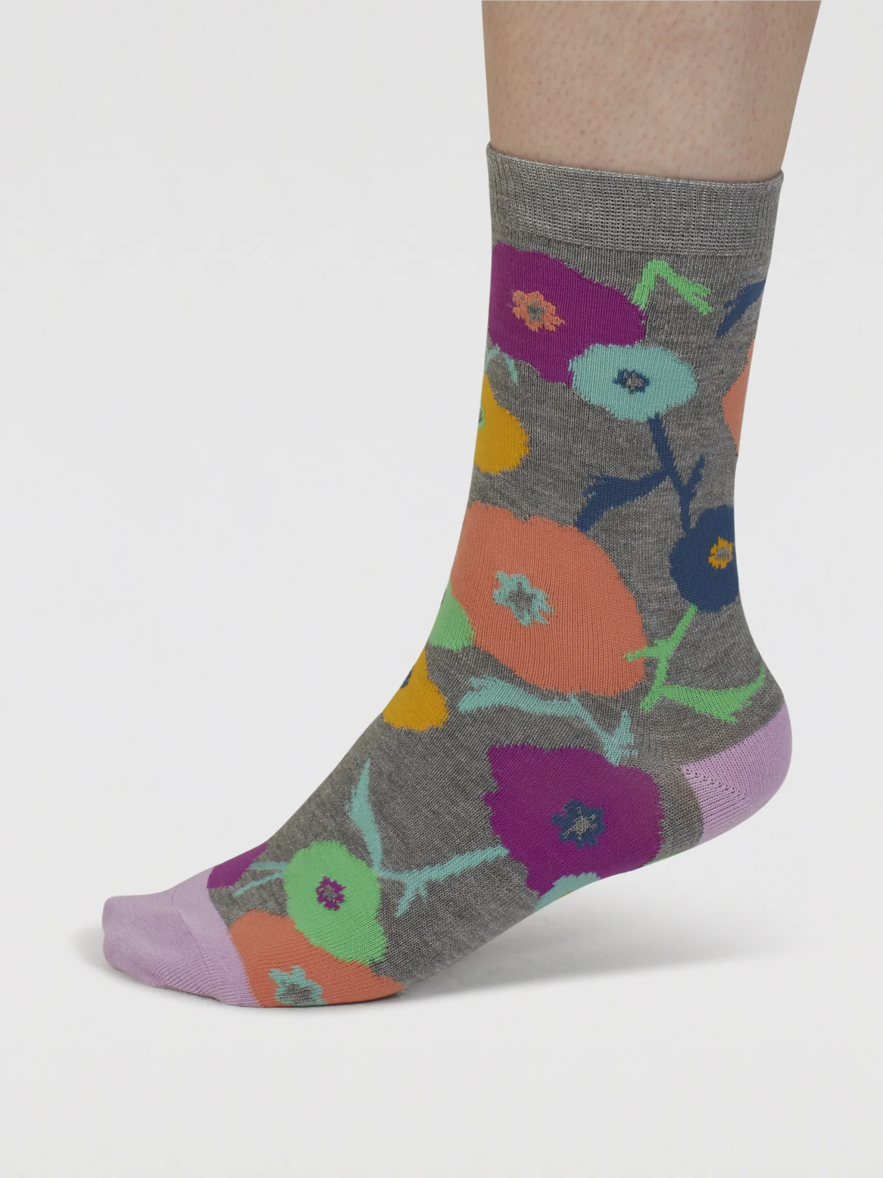 Flavia Floral Bamboo 4 Pack Sock Box - Multi - Flockneti