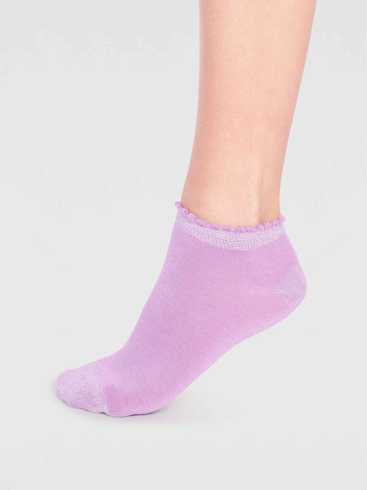 Ariella Bamboo Ankle Socks - Lavender Purple - Flockneti