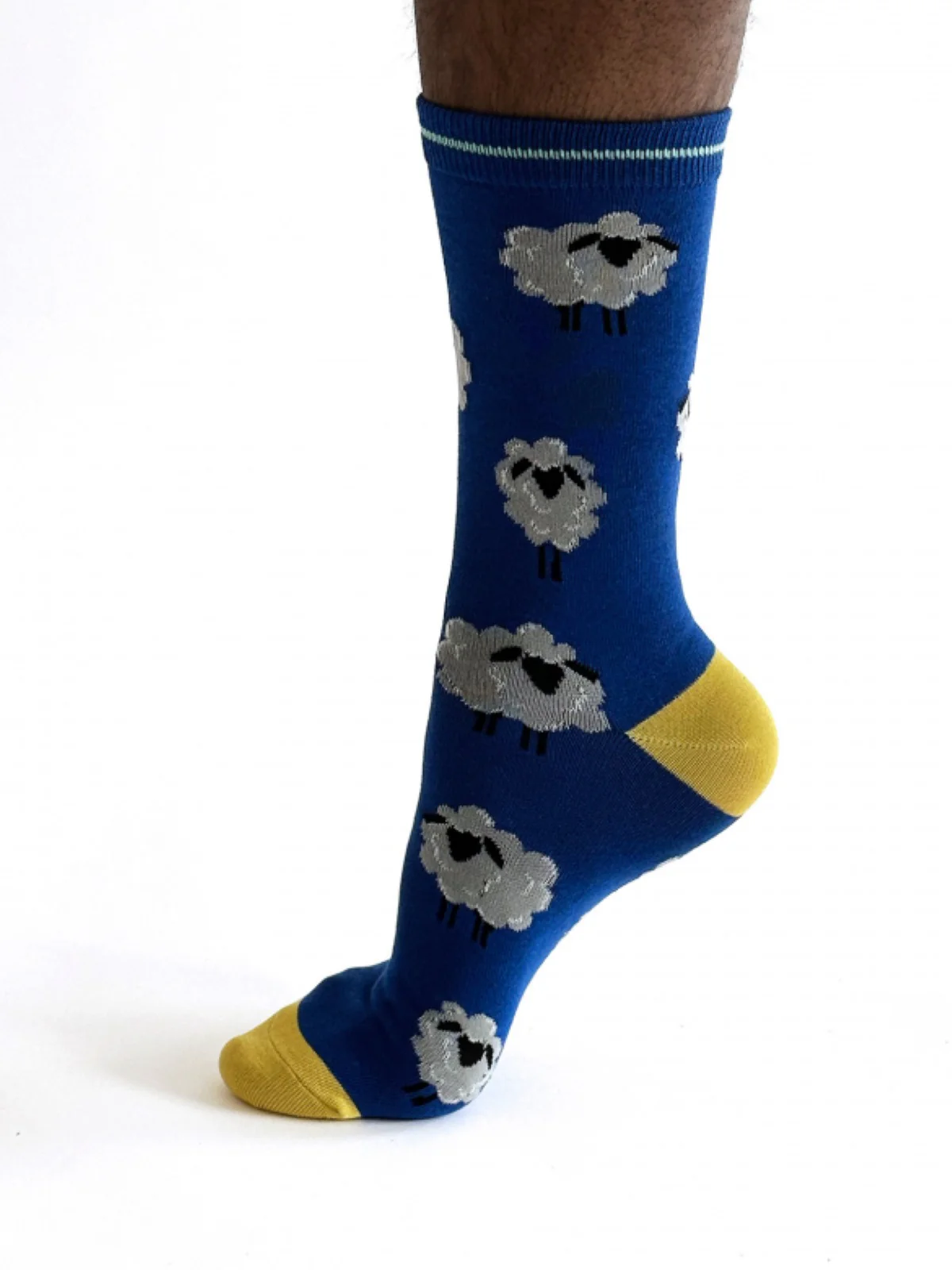 Elliot Sheep Bamboo Socks - Dark Blue - Flockneti