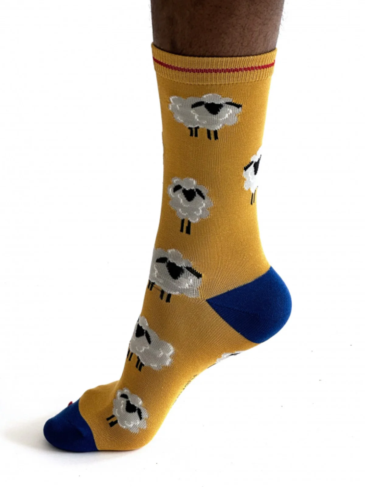 Elliot Sheep Bamboo Socks - Yellow - Flockneti