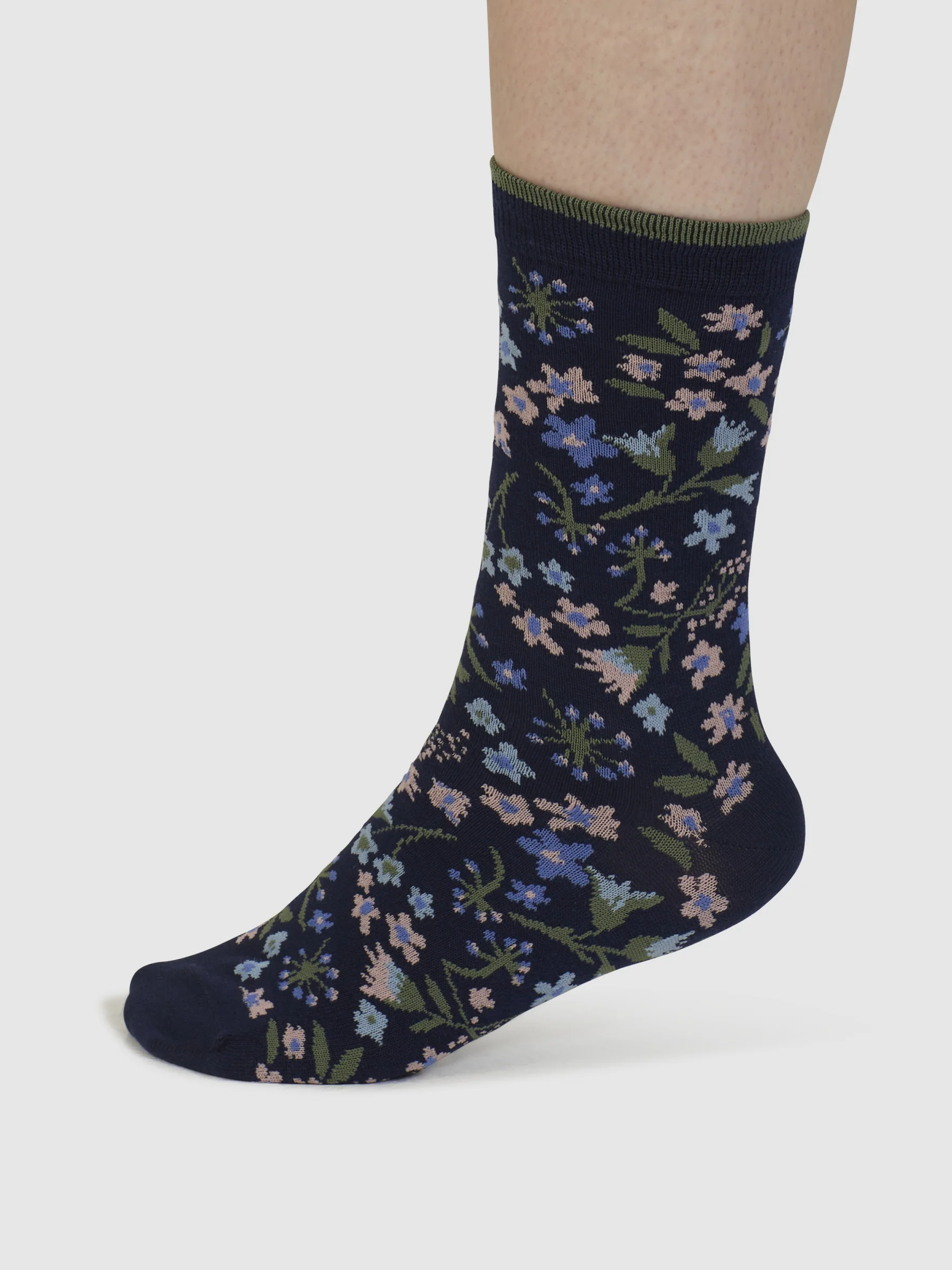 Flavia Floral Bamboo 4 Pack Sock Box - Multi - Flockneti