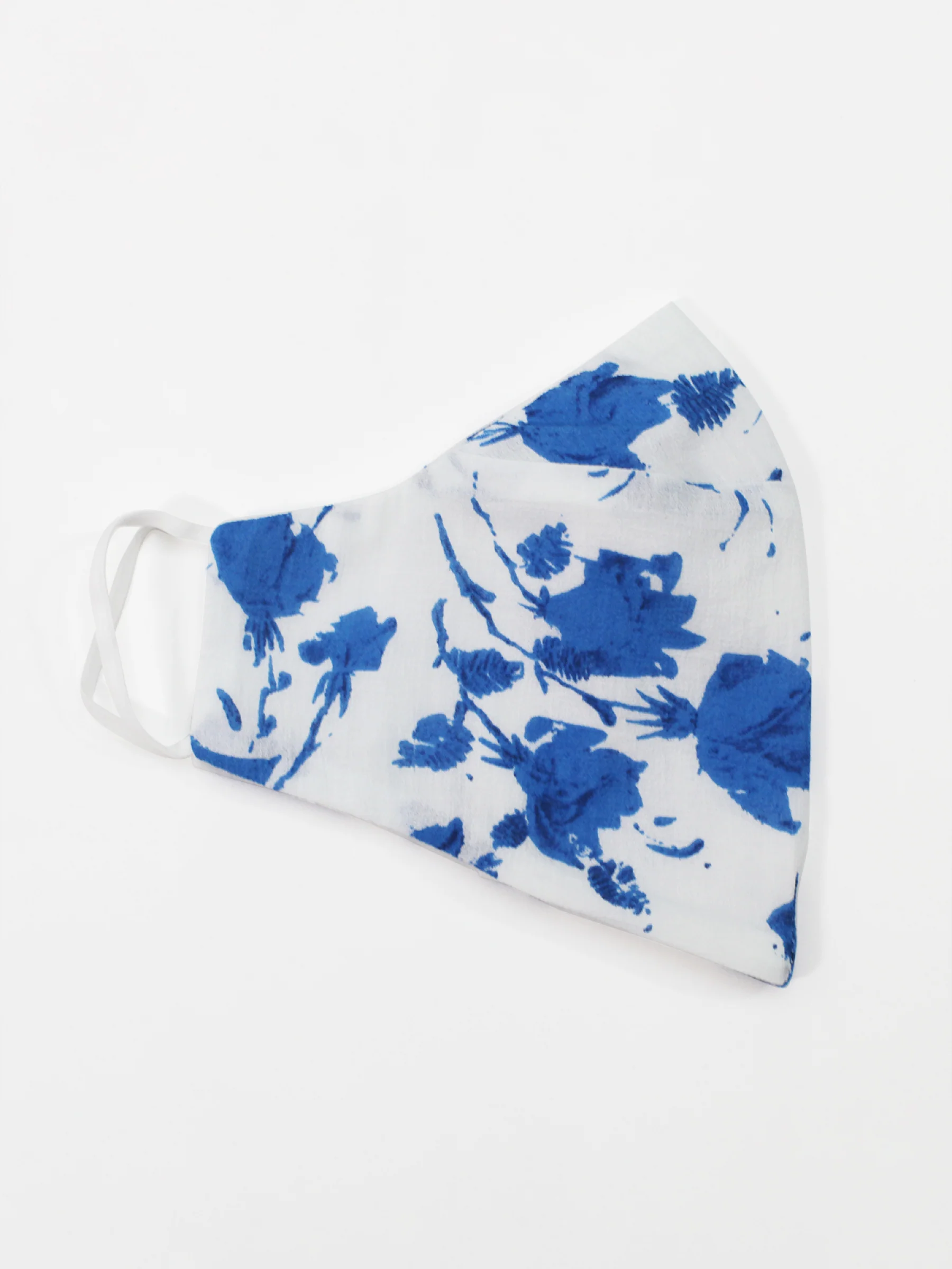 Organic Cotton Printed Face Mask - Angellica Blue - Flockneti