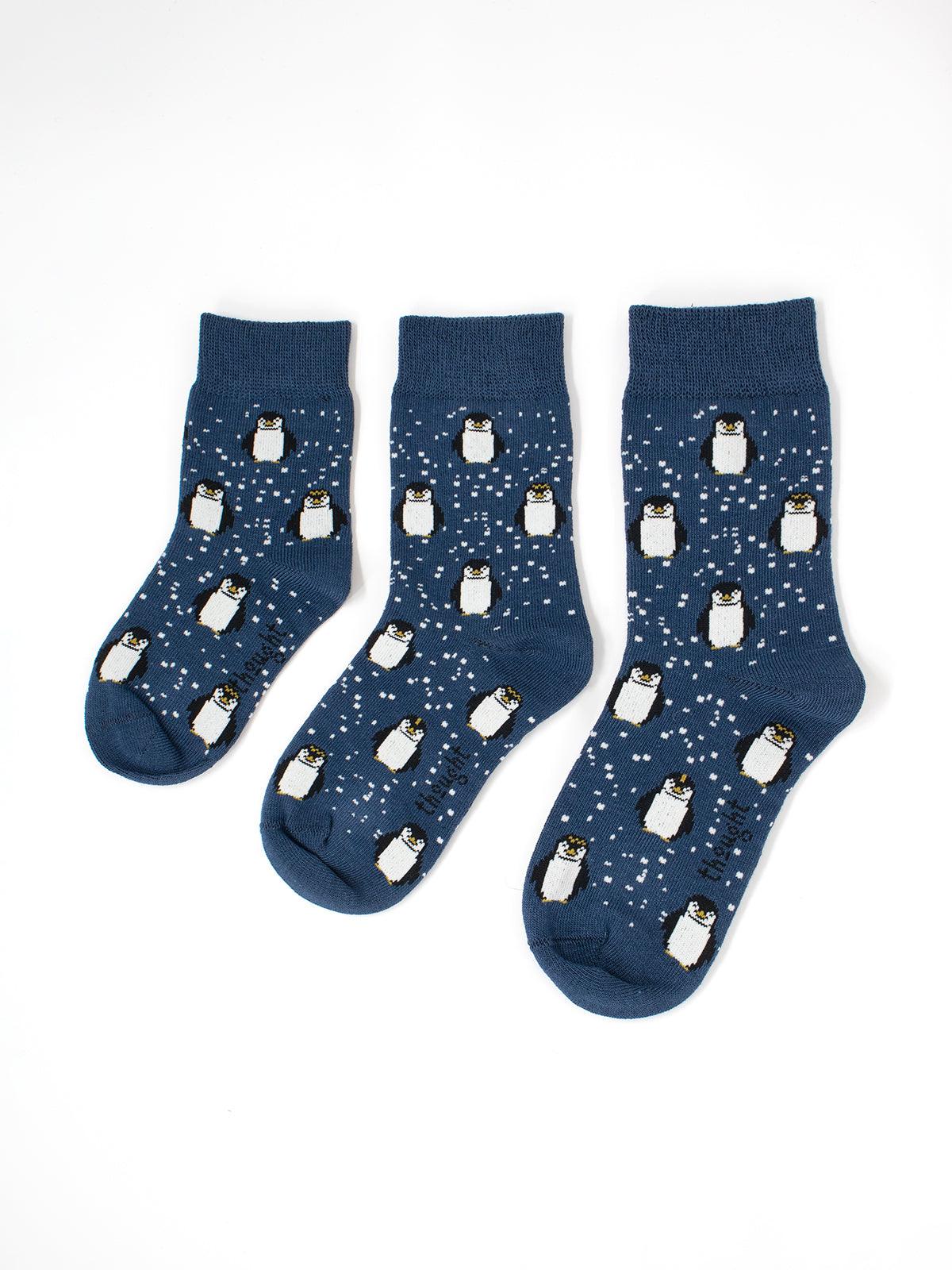 DONA PENGUIN SOCKS - BLUE - Flockneti