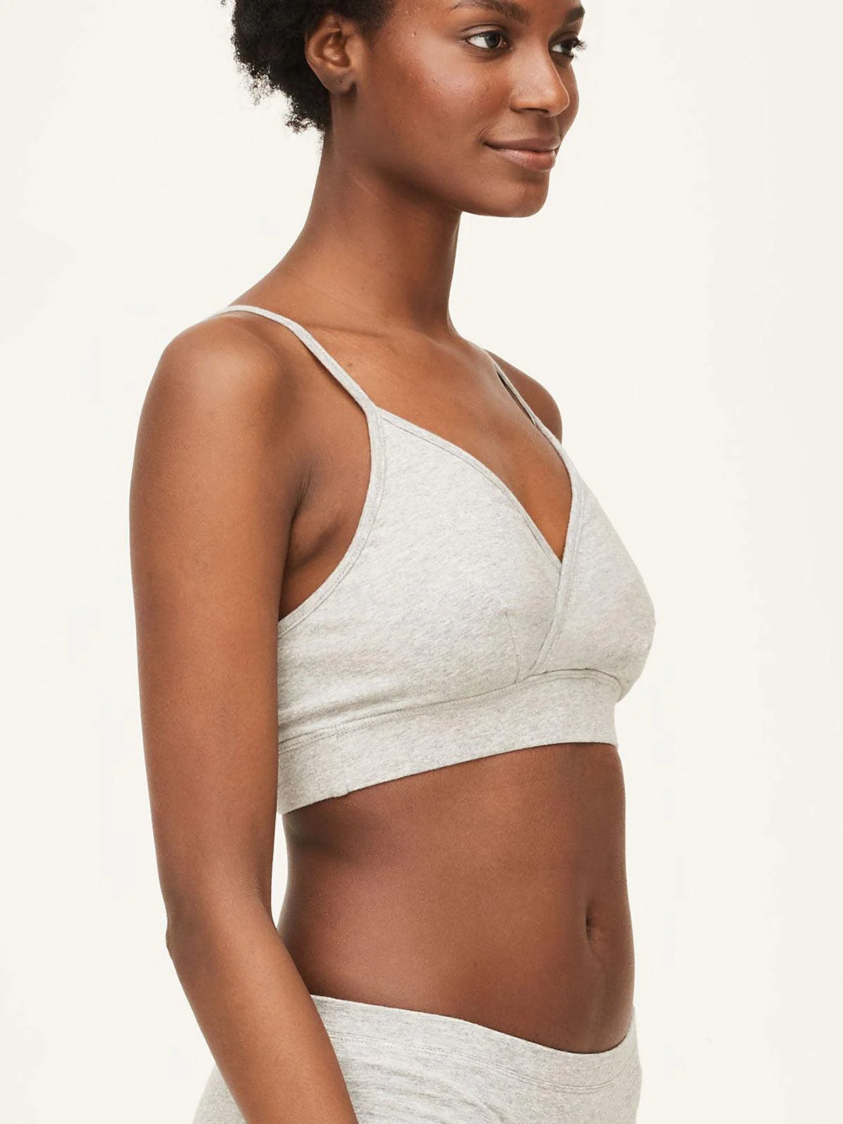 Organic Cotton Jersey Triangle Bralette - Flockneti