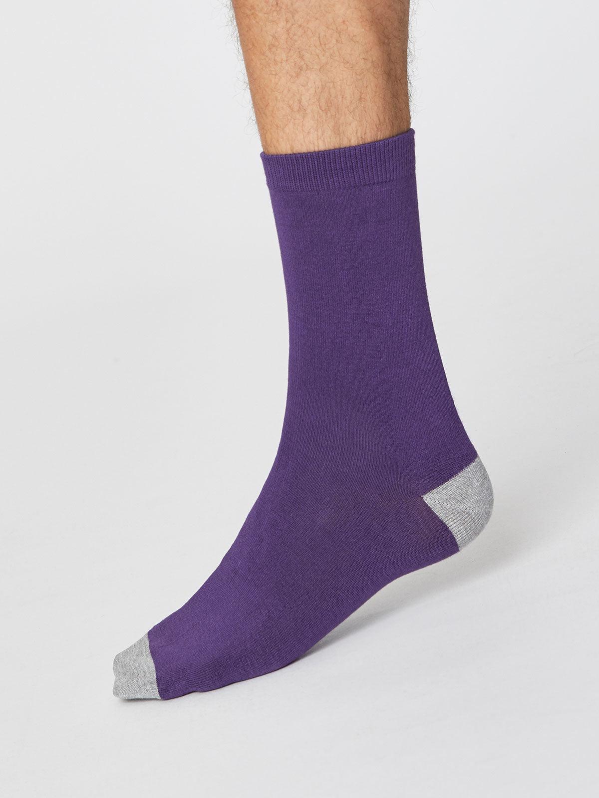 Solid Jack Socks - Purple - Flockneti