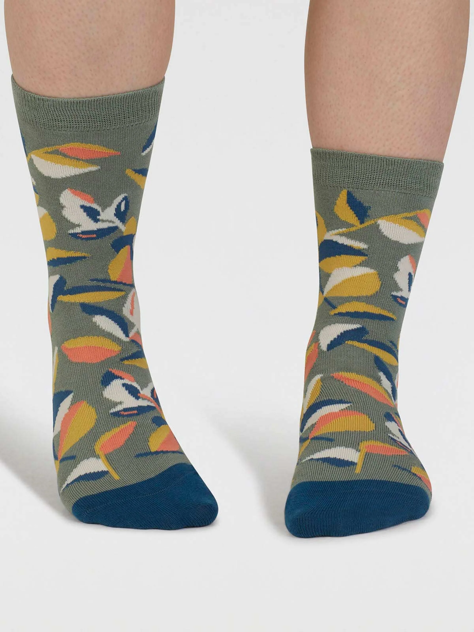 Flavia Floral Bamboo 4 Pack Sock Box - Multi - Flockneti