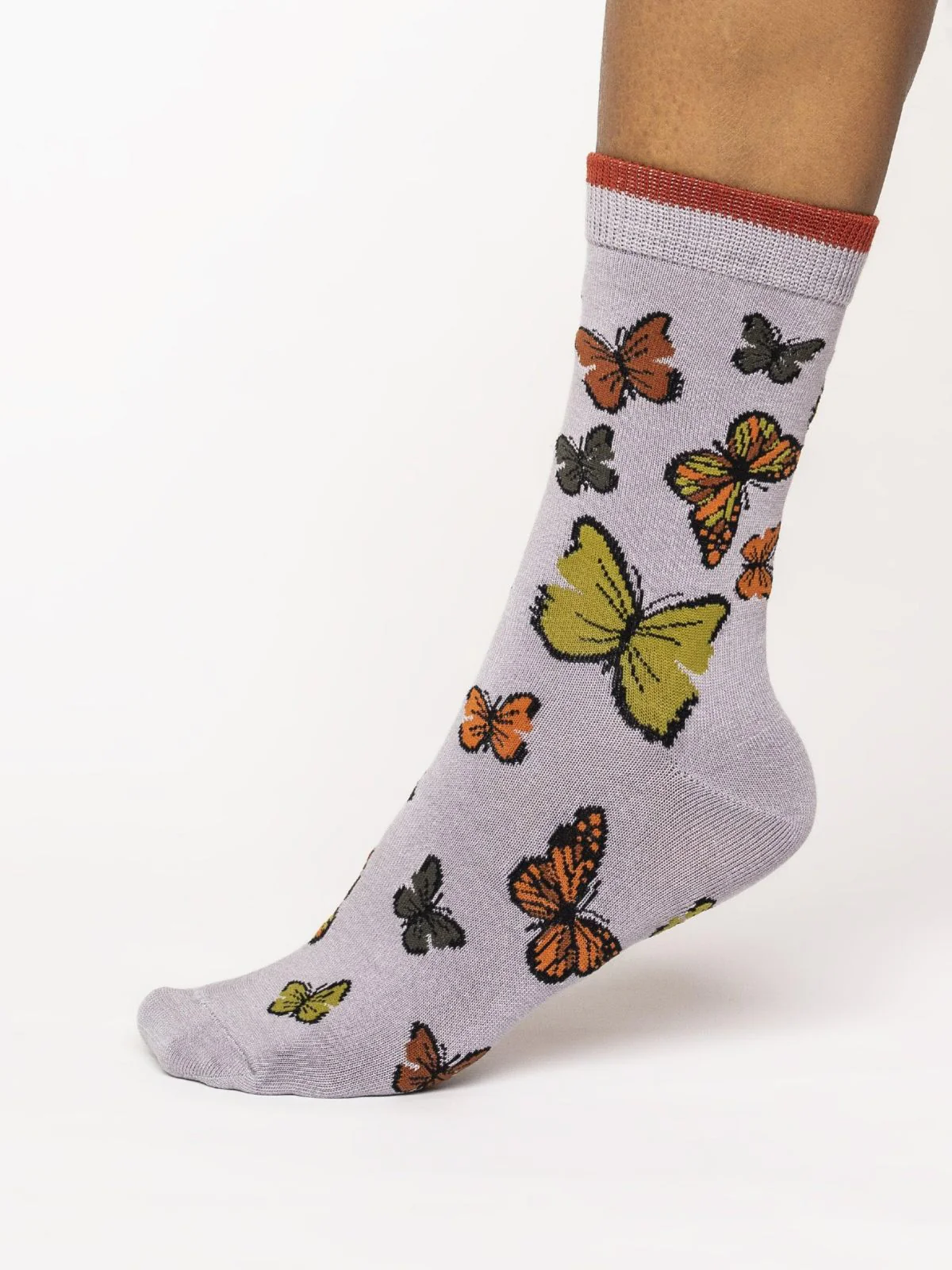 Butterfly Socks - Pebble Grey - Flockneti
