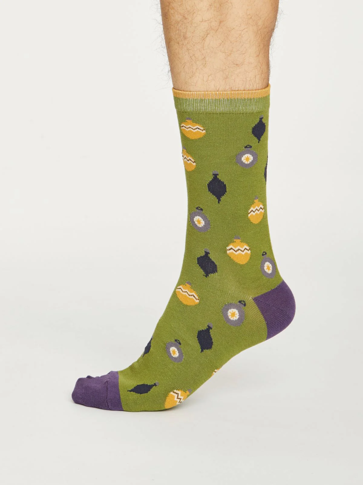 Bauble Spot Socks - Olive - Flockneti