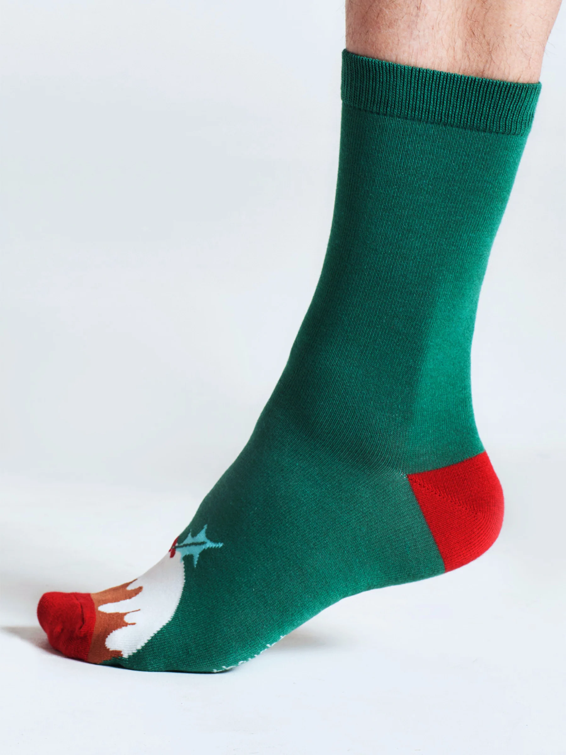 Nohea Christmas Pudding Bamboo Sock In A Bag - Multi - Flockneti
