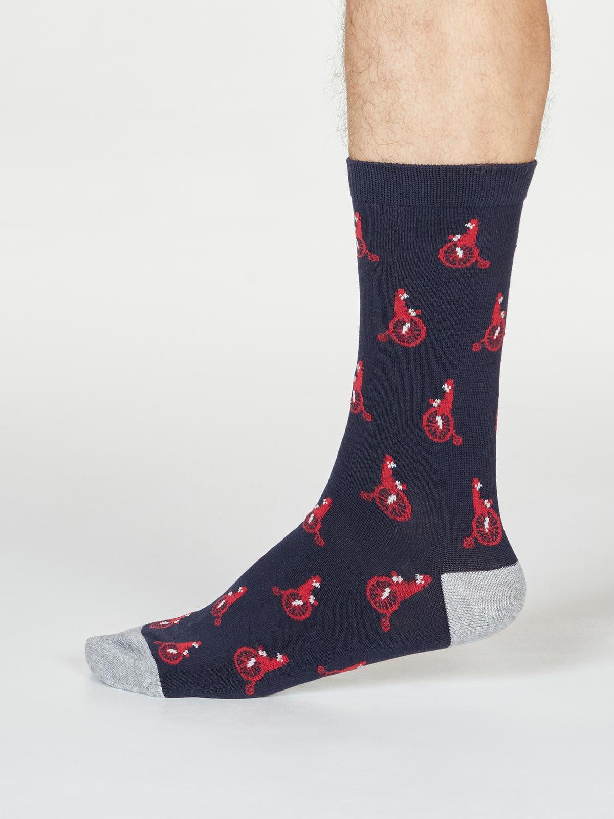 Ashton Bicycle Socks - Dark Navy - Flockneti