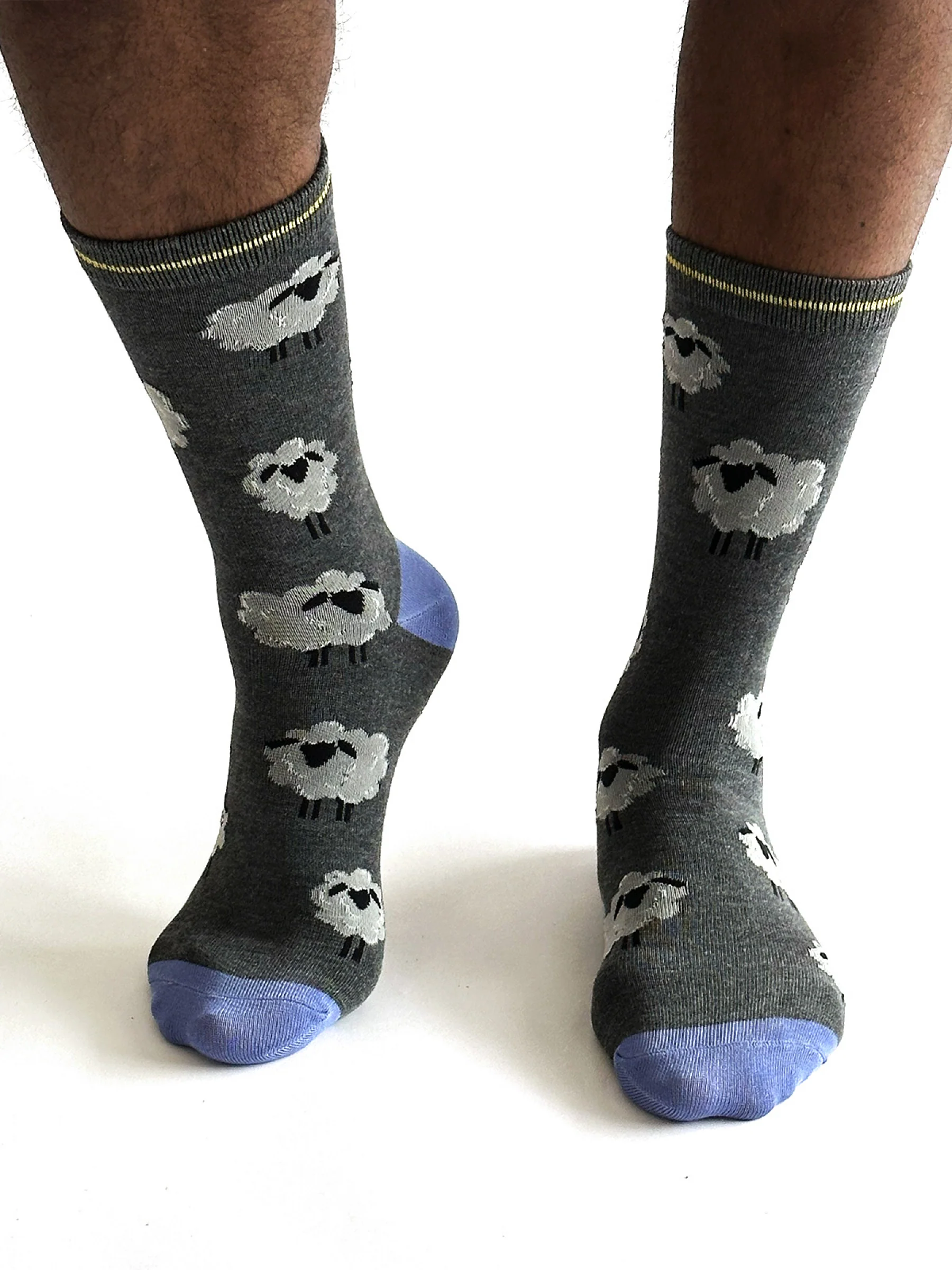 Elliot Sheep Bamboo Socks - Grey - Flockneti