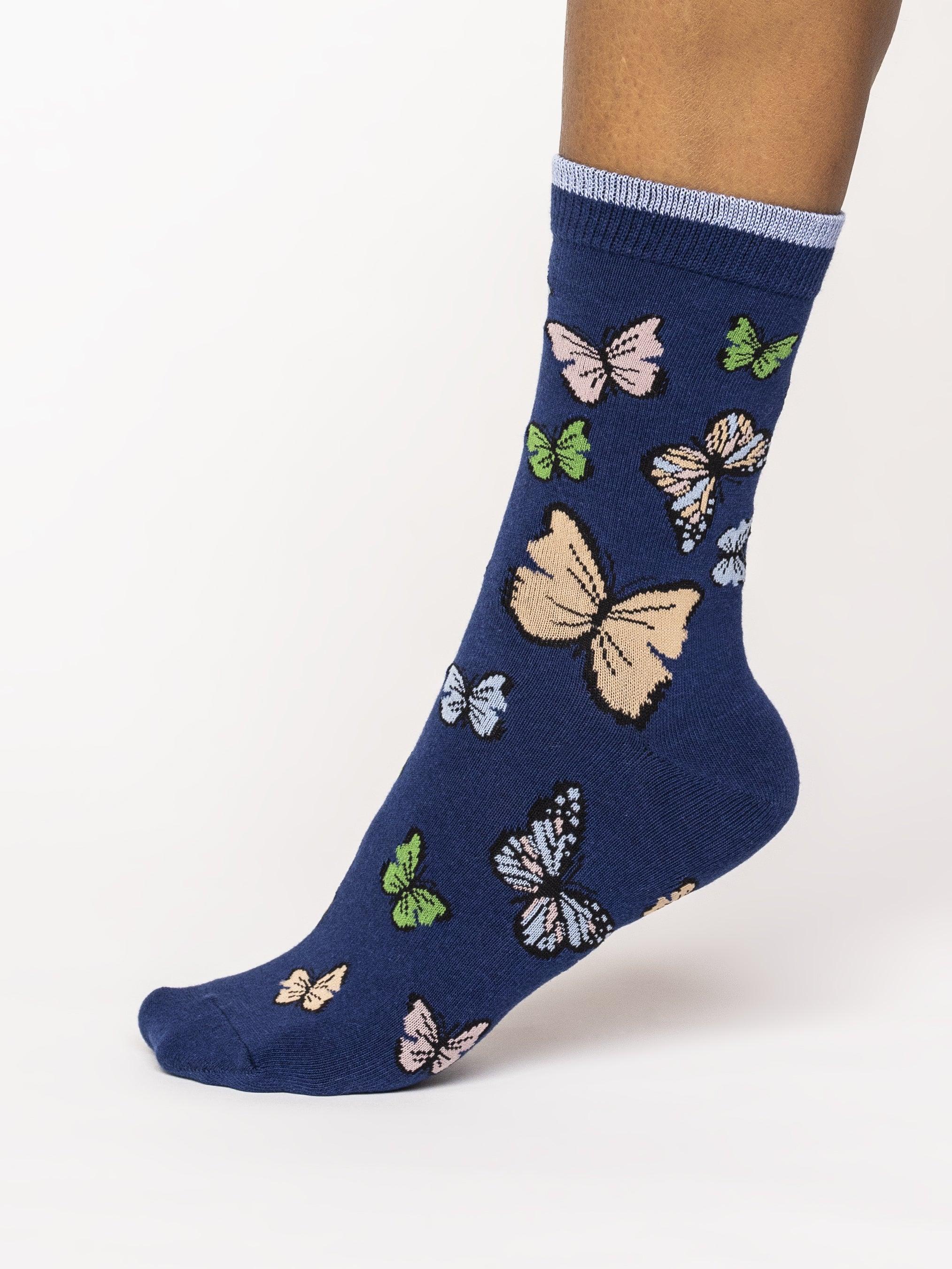 Butterfly Socks - Twilight Blue - Flockneti