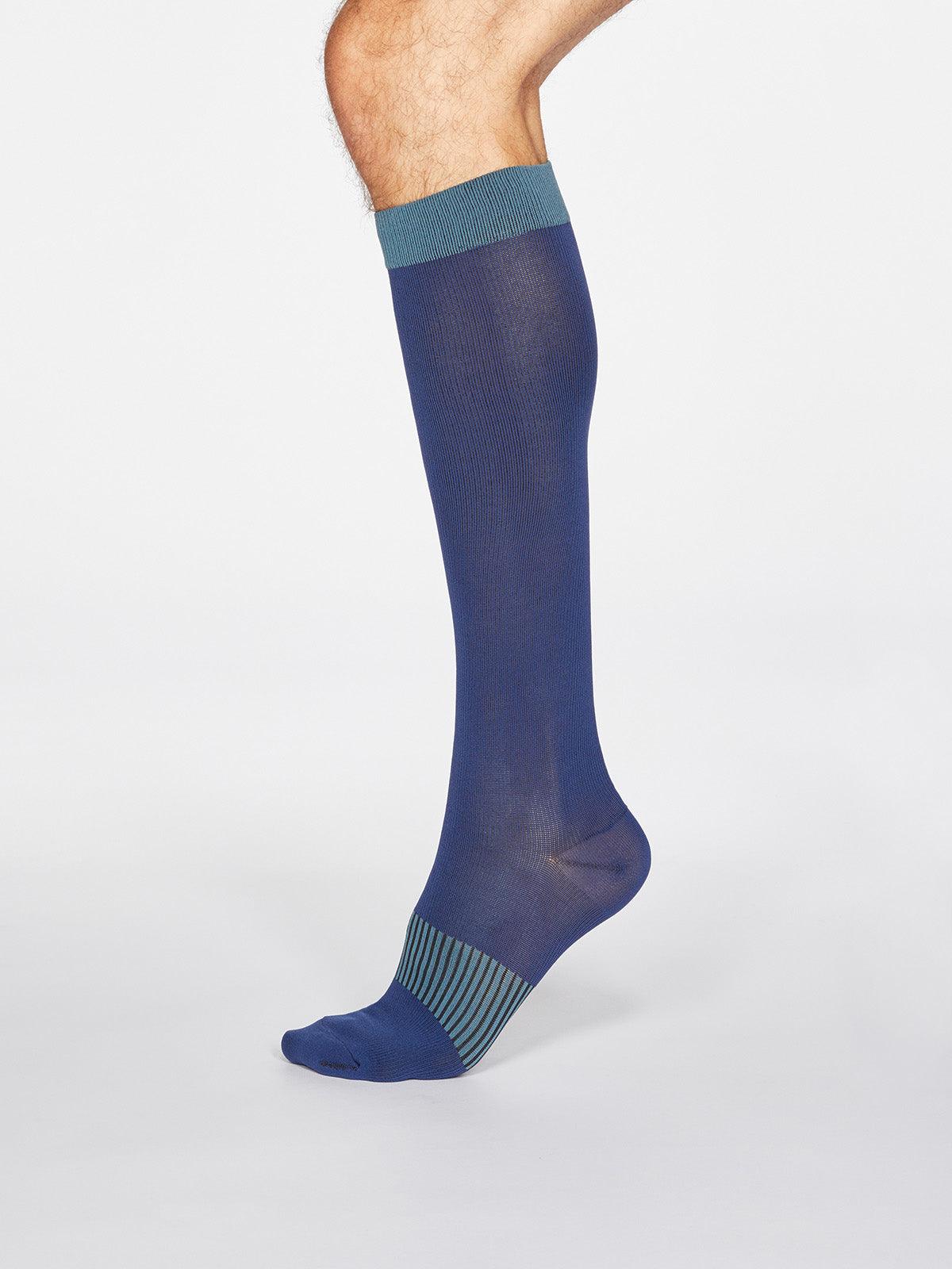 Declan Flight Socks - Denim Blue - Flockneti