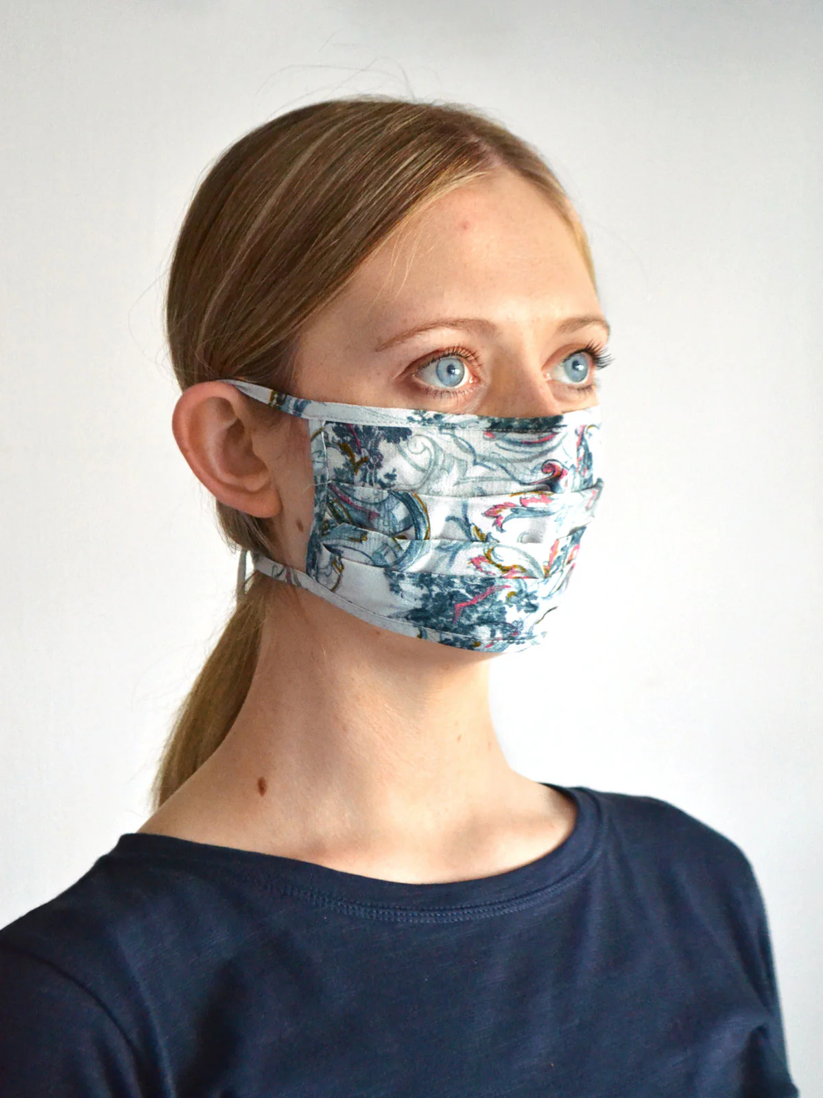 Organic Cotton Non-Medical Face Mask - Anzio Floral Multi - Flockneti