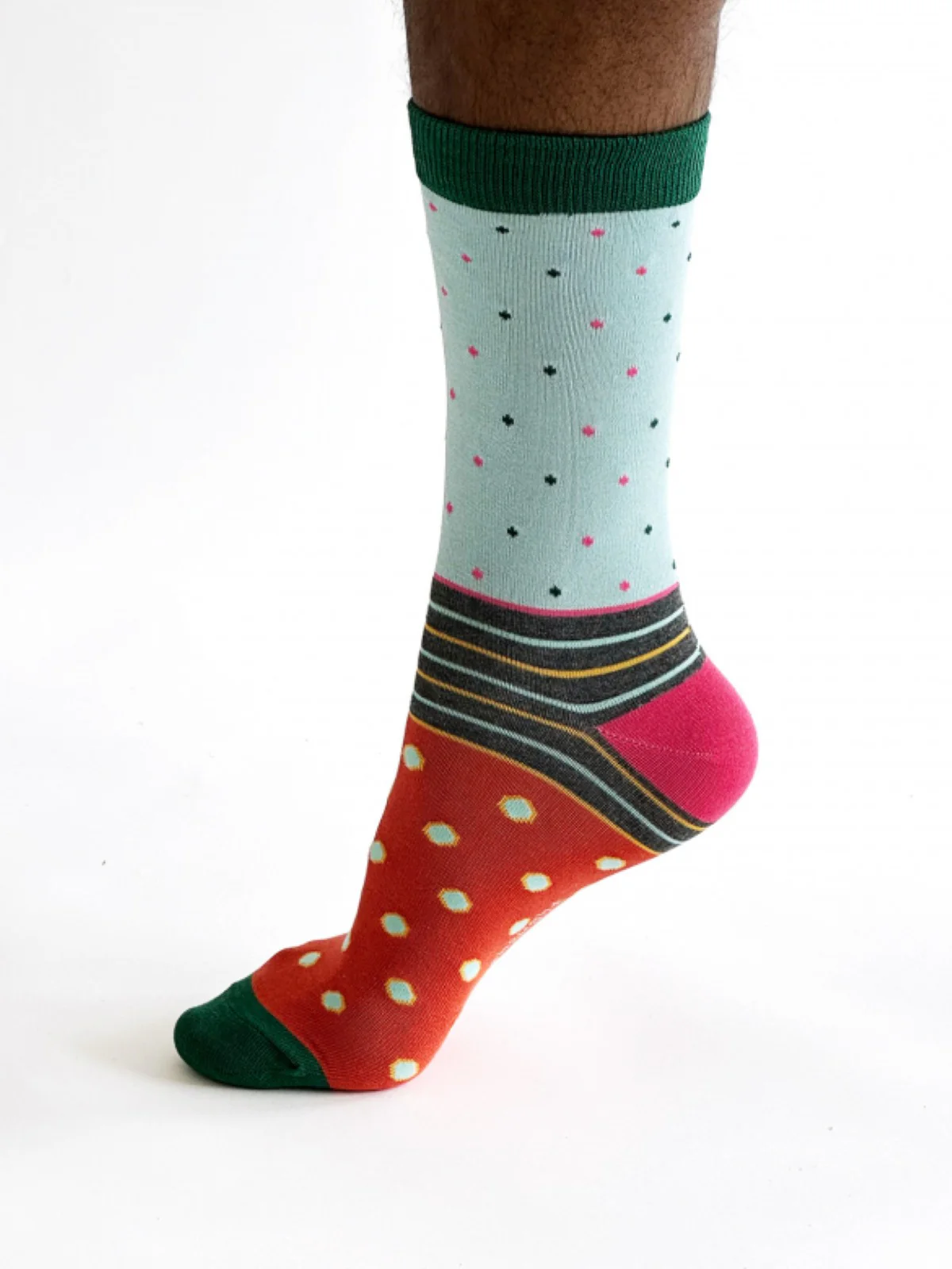 Conall Spot Bamboo Socks - Light Blue - Flockneti