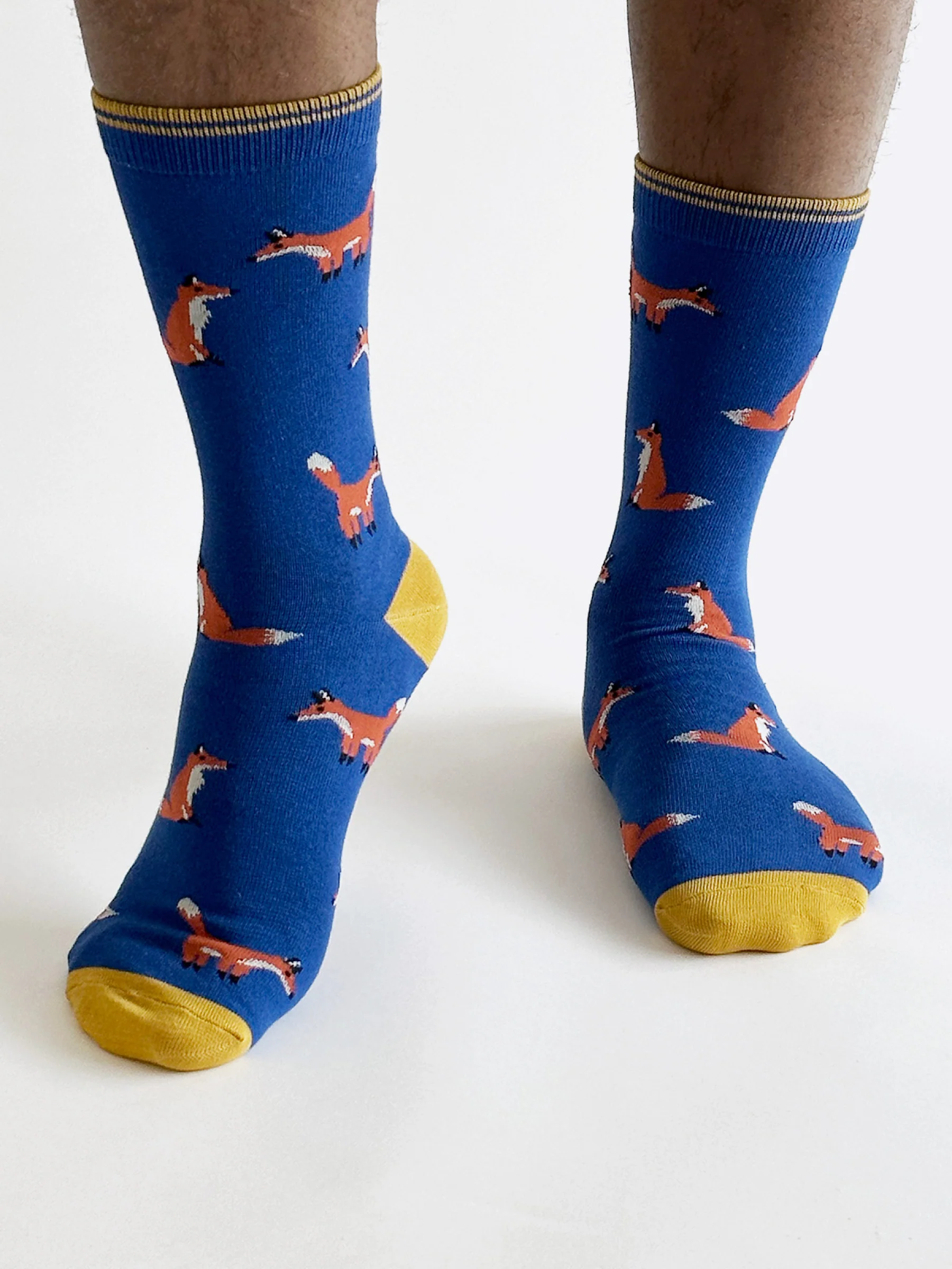 Oriel Fox Bamboo Socks - Navy - Flockneti