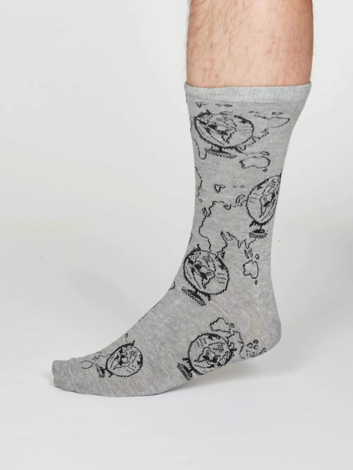 Thaddens Socks - Mid Grey Marle - Flockneti