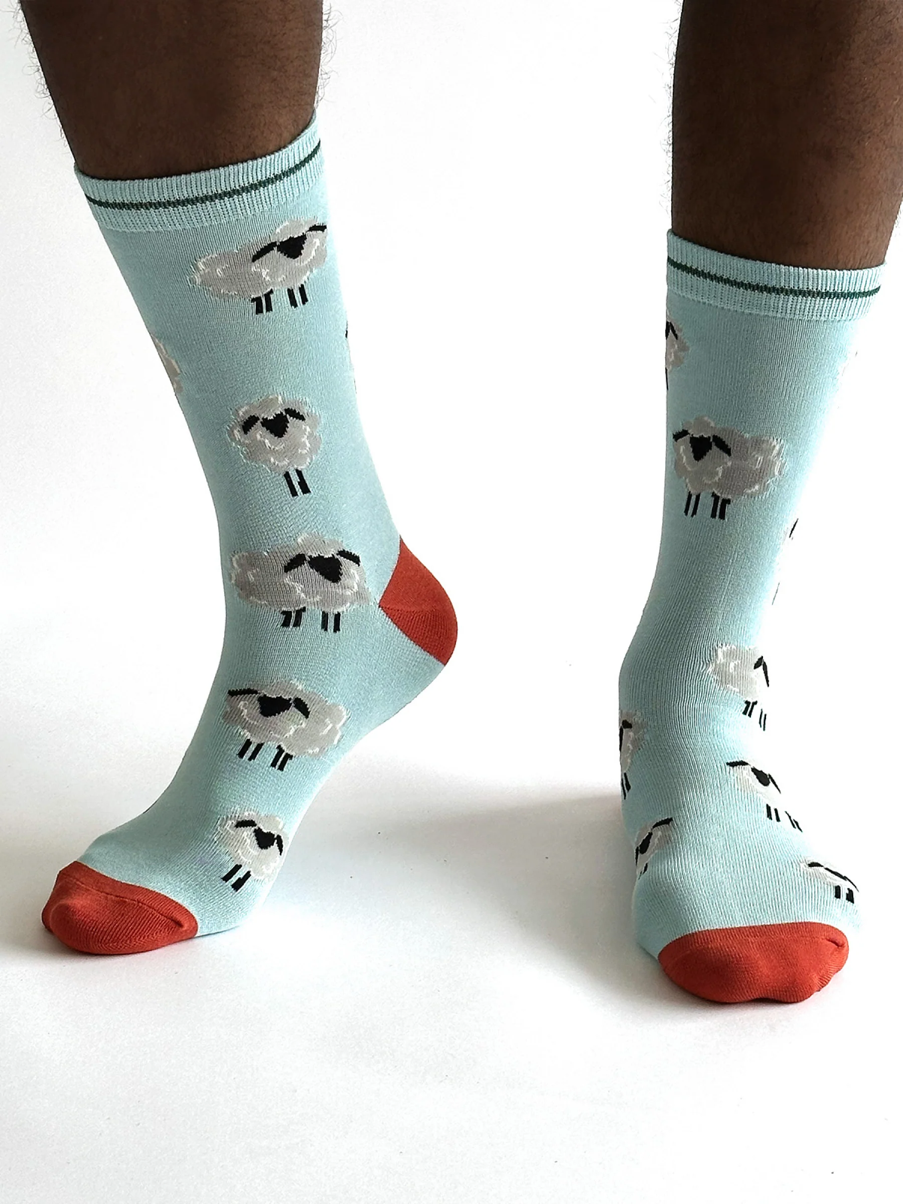 Elliot Sheep Bamboo Socks - Light Blue - Flockneti