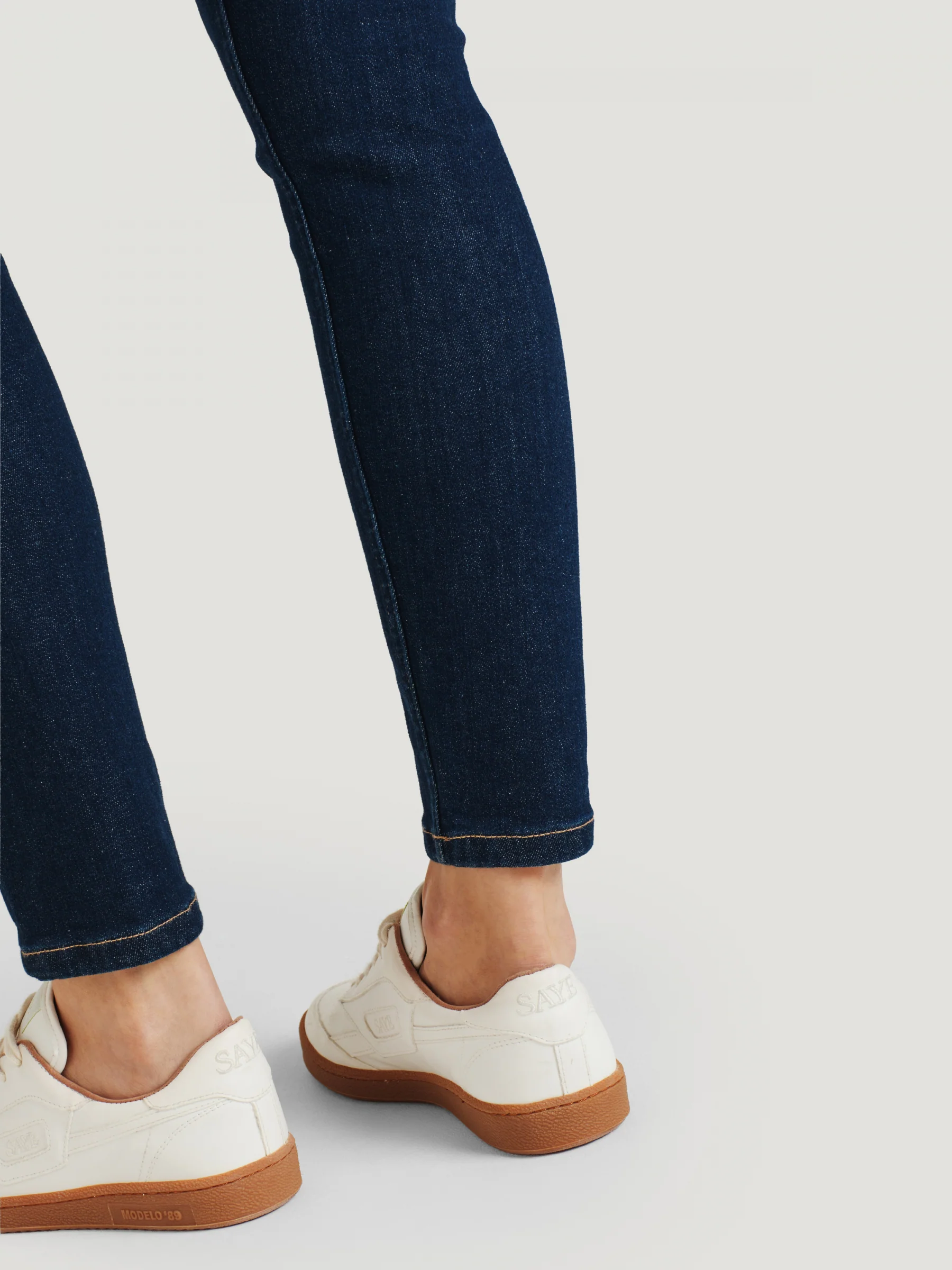 Essential Organic Cotton Skinny Jeans - Dark Indigo Blue - Flockneti